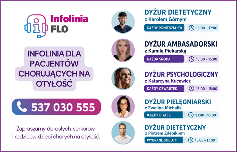 Dyżury na infolinii FLO – zmiany!